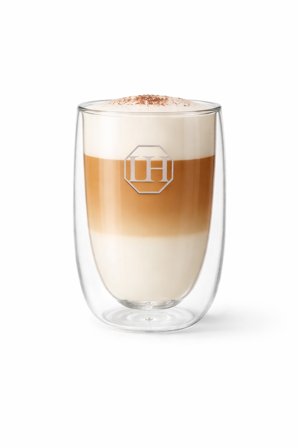 LUMIÈRE HOME Dubbelwandige glas met LH logo SILVER - Afbeelding 2